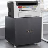 Home Office Printer Stand With Wheels And File Cabinet
