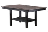 Dining Set Transitional Table With Shelf 6 Chairs Coffee - Furniture Home Direct