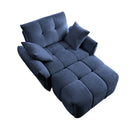 Ergonomic Single Seater Sofa With Ottoman, High Resilience Support Cushions - Furniture Home Direct