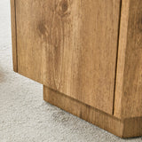 Coffee Table Hexagonal Drawer Unit Sleek Natural Wood - Furniture Home Direct