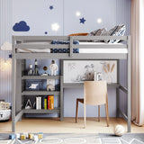 Loft Bed With Shelves, Desk And Writing Board - Furniture Home Direct