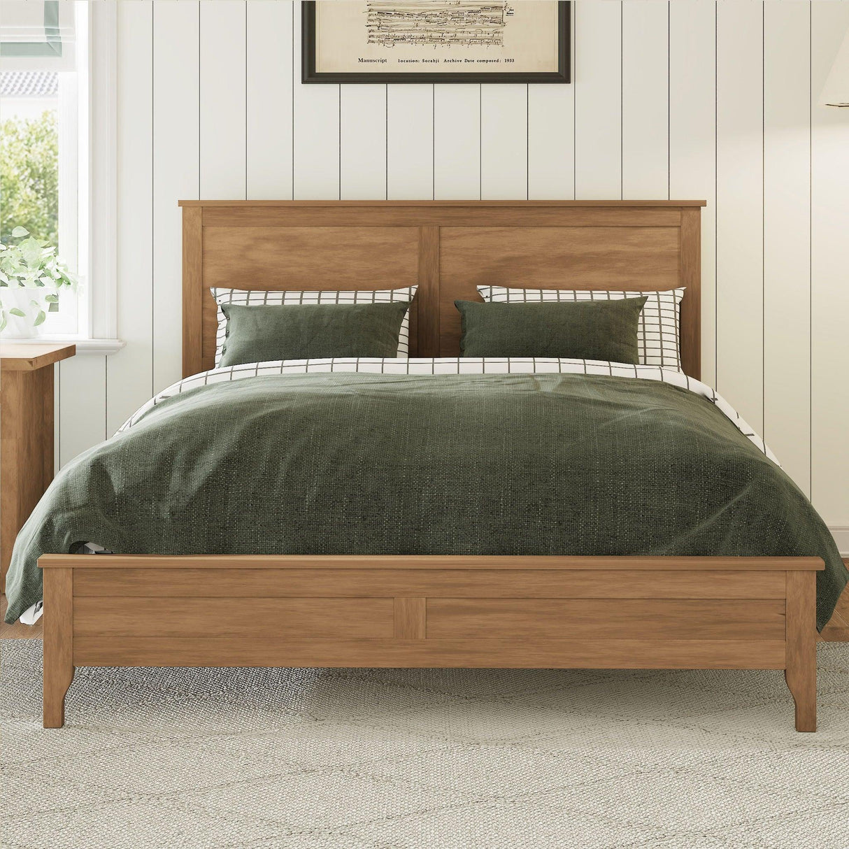 Modern Solid Wood Platform Bed - Furniture Home Direct