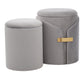 Dahlia - Contemporary / Glam Nesting Ottoman Set - Furniture Home Direct