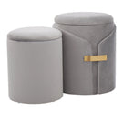Dahlia - Contemporary / Glam Nesting Ottoman Set - Furniture Home Direct