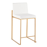 Fuji - Contemporary High Back Stylish Counter Stool - Furniture Home Direct