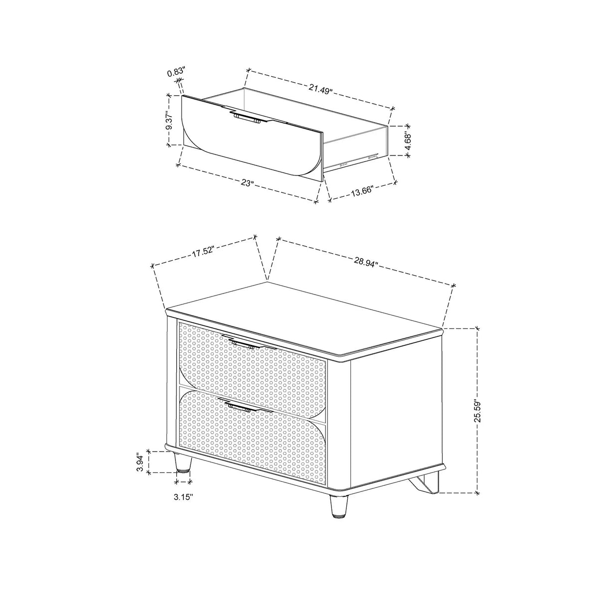 Laura - Nightstand With Sleek Frame And Fronts - Silver - Furniture Home Direct
