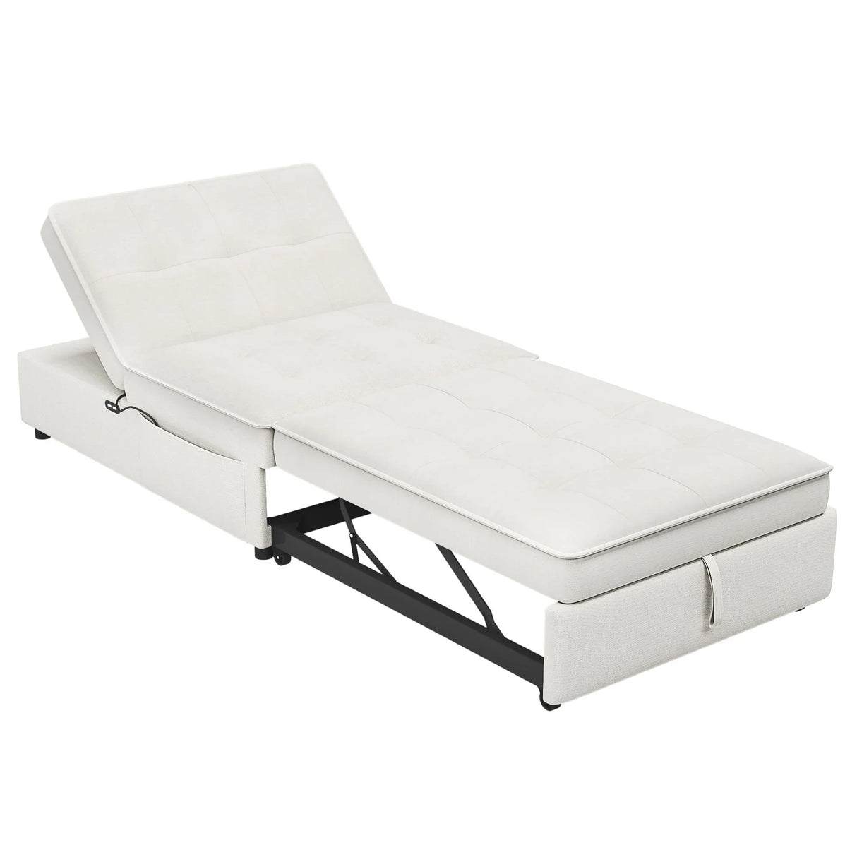 4 In 1 Sofa Bed, Multi Function Folding Ottoman Bed With Storage Pocket And USB Port For Small Room Apartment - Furniture Home Direct
