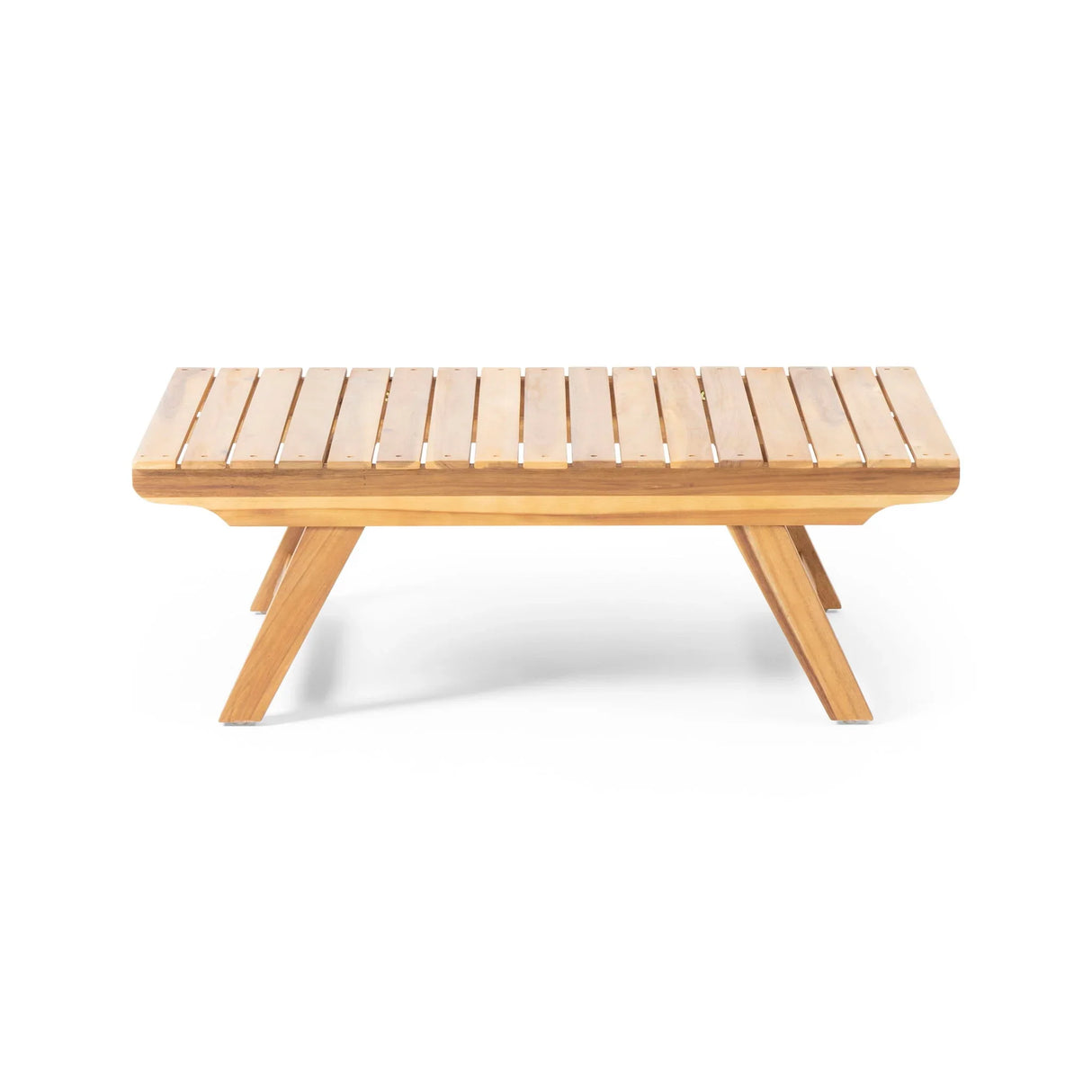 Outdoor Acacia Wood Coffee Table With Open Slat Design