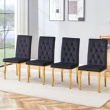 Vintage Style Armless Dining Chairs Set With Grid And Buckle Design - Furniture Home Direct