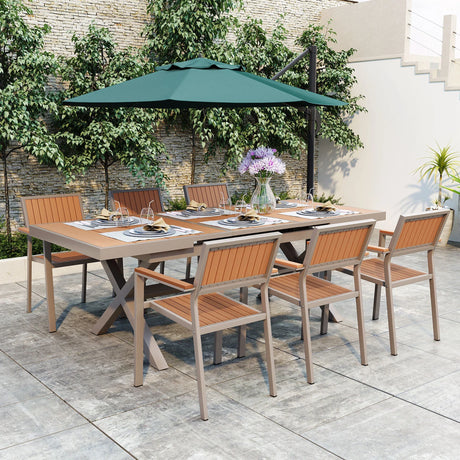 Outdoor Extendable Dining Set - Furniture Home Direct