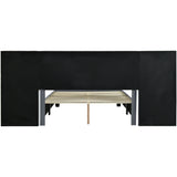 Queen Bed Upholstered Platform With Tall Headboard Gray - Furniture Home Direct