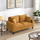 High Resilience Loveseat Sofa With Wooden Frame - Furniture Home Direct