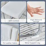 Dining Set Marble Pattern Table With White Chairs White - Furniture Home Direct