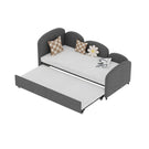 Modern Velvet Upholstered Daybed With Additional Bed Frame - Furniture Home Direct