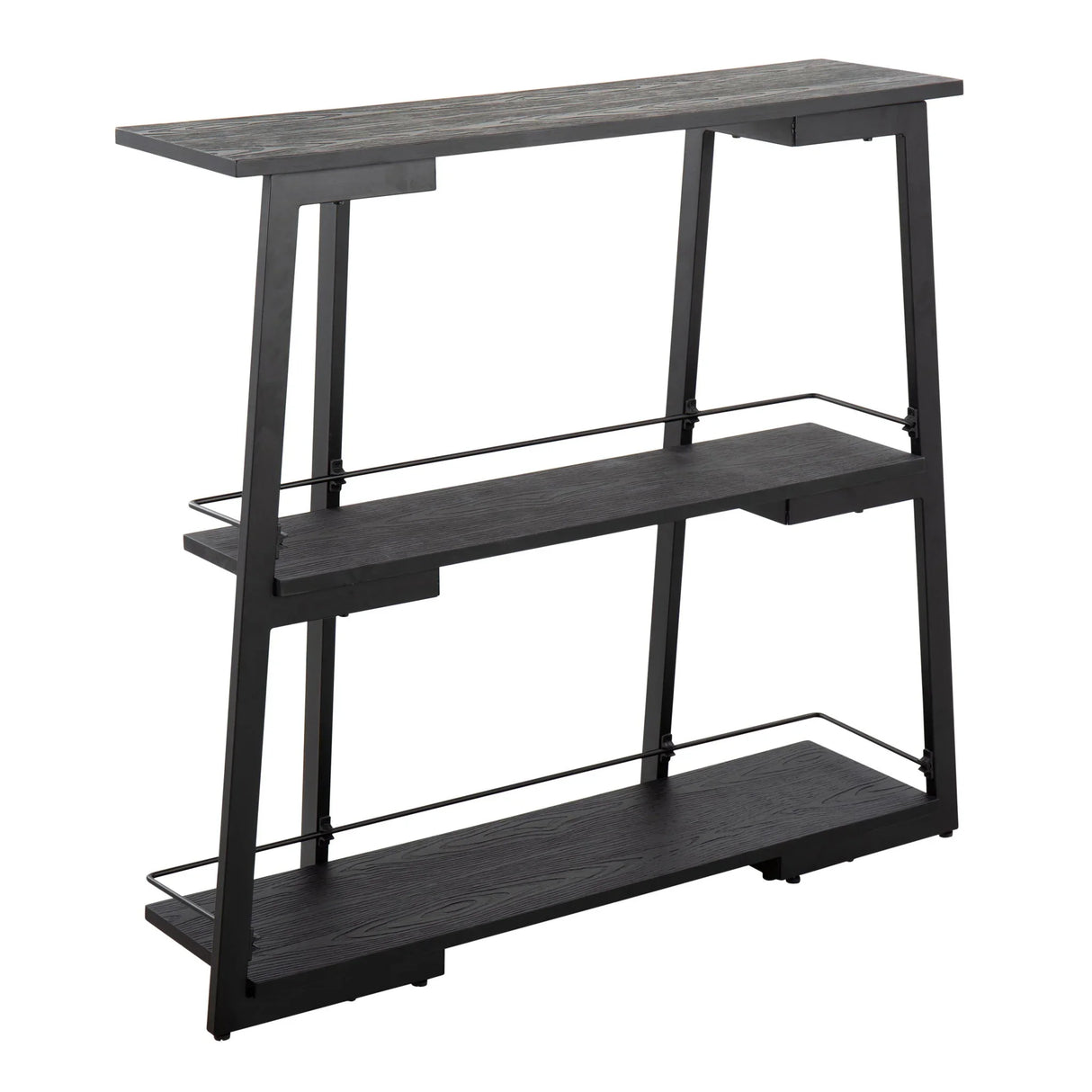 Converge - Industrial Bookcase - Black - Furniture Home Direct
