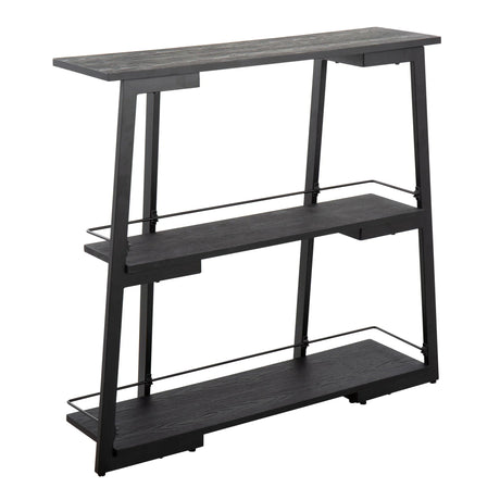 Converge - Industrial Bookcase - Black - Furniture Home Direct
