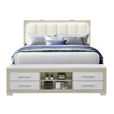 Messa - Bed With Storage Features And LED Lighting - Furniture Home Direct
