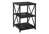 3 Tier Accent Table, Side Marble Look Contemporary & Modern - Furniture Home Direct