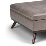 Owen - Multifunctional Square Coffee Table Storage Ottoman - Furniture Home Direct