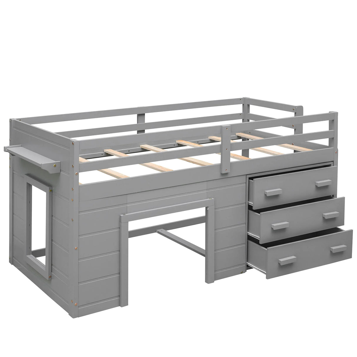 Loft Bed With Cabinet And Shelf - Furniture Home Direct