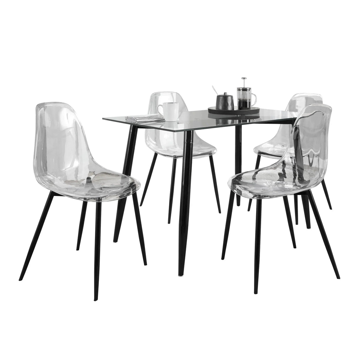 Clara - 5 Piece Mid Century Modern Dining Set - Furniture Home Direct