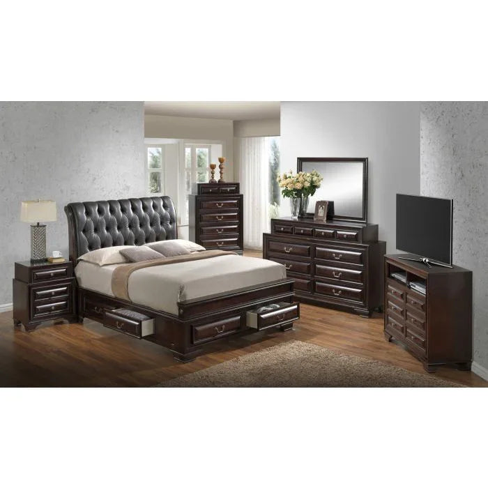 Storage Bed Elegant Transitional - Furniture Home Direct