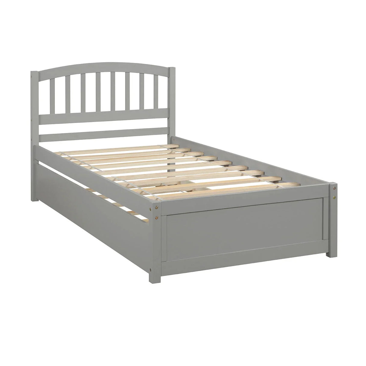 Platform Bed Wood Bed Frame With Trundle - Furniture Home Direct