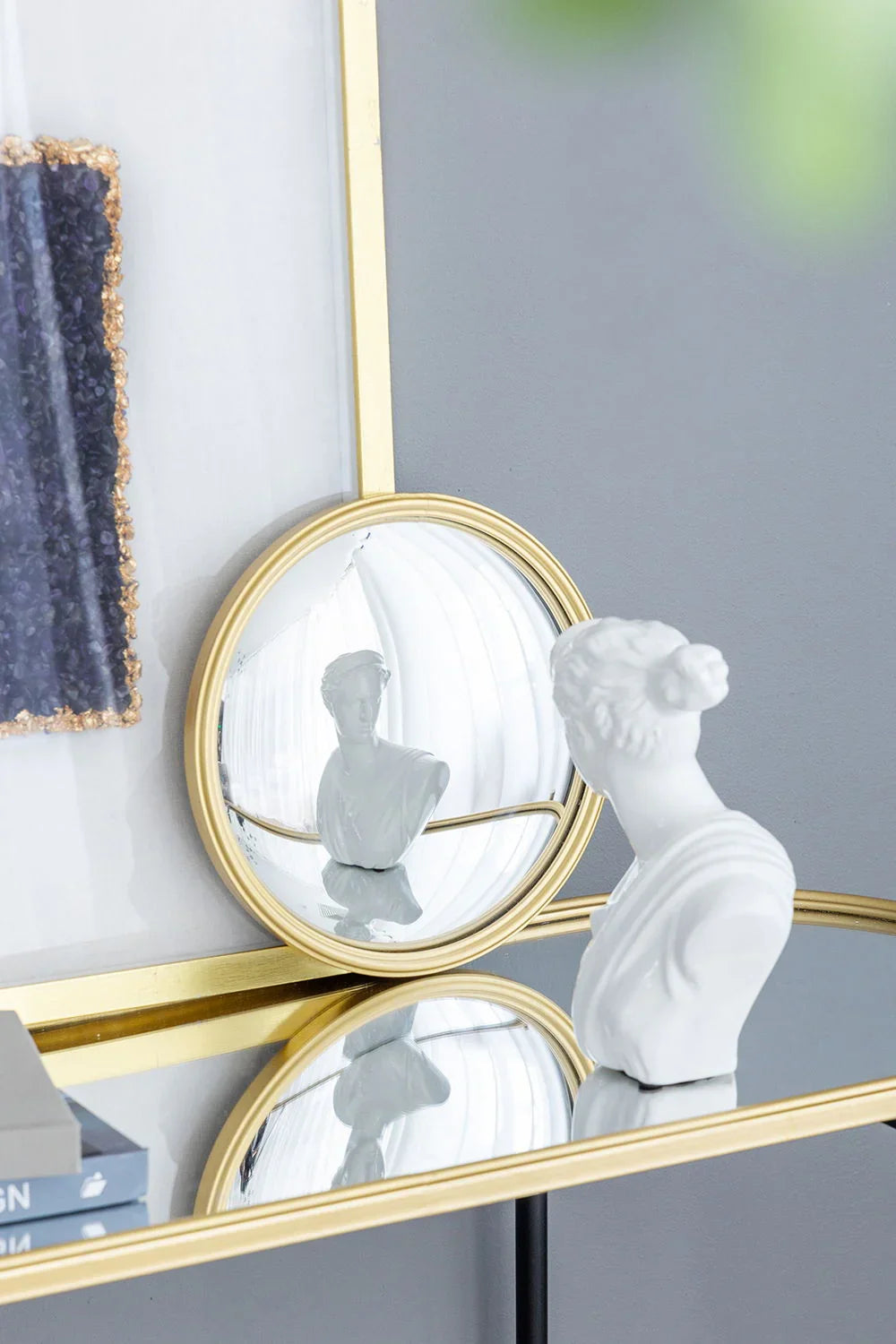 Round Mirror, Circle Mirror With Iron Frame For Living Room Bedroom Vanity Entryway Hallway - Furniture Home Direct