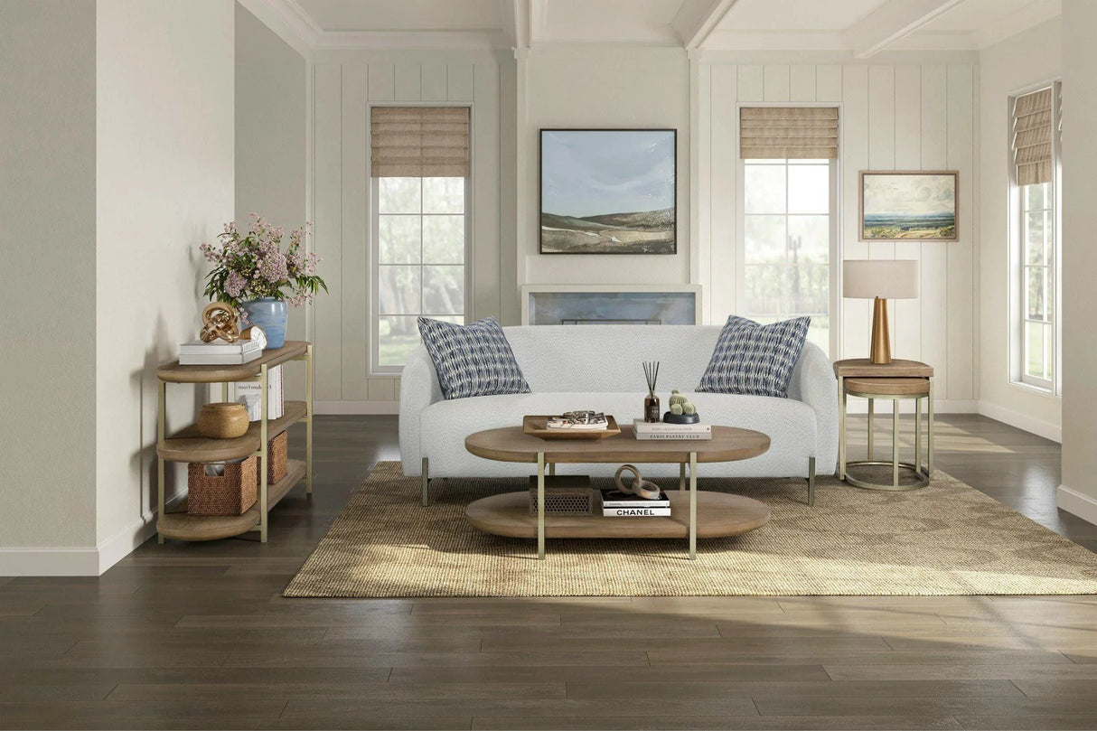 Rounded Sofa - White - Furniture Home Direct