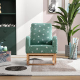 Modern Accent Rocker Armchair With Side Pocket, Upholstered High Back - Furniture Home Direct