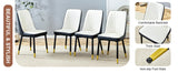 Dining Chairs Modern Two Tone Set of 4 White and Black - Furniture Home Direct