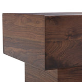 Coffee Table Solid Wood Long Rectangular Dark Walnut - Furniture Home Direct