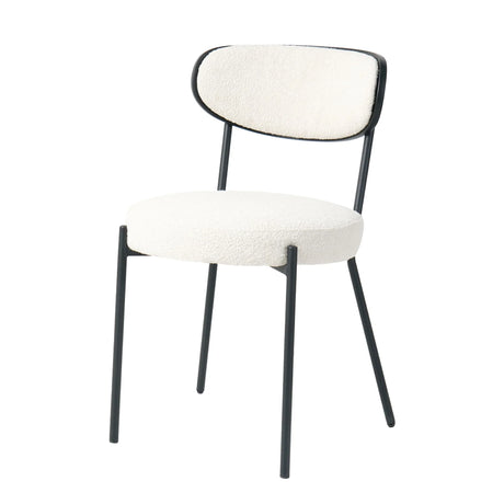 Boucle Modern Kitchen Dining Chair With Bentwood Back (Set of 2) - Furniture Home Direct