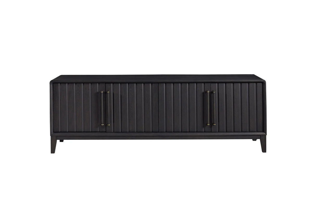 Console With Power Pack - Black - Furniture Home Direct