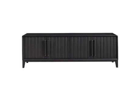 Console With Power Pack - Black - Furniture Home Direct