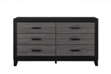 King Bedroom Set With Bed Dresser Mirror Modern Gray - Furniture Home Direct