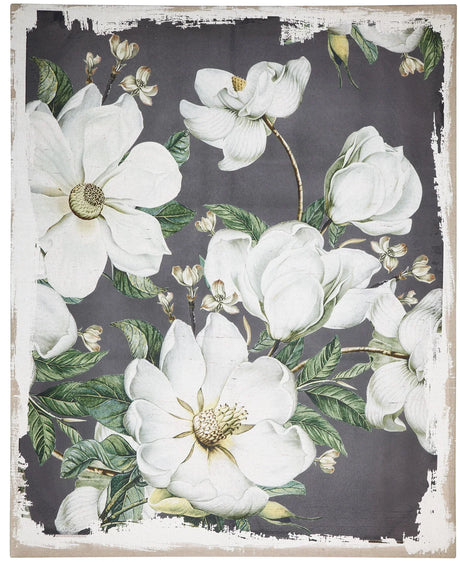 Large Botanical Wall Art Prints, Home Decor For Living Room Dining Room Bedroom Hallway - White / Gray - Furniture Home Direct