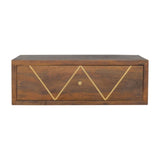Floating Bedside Table - Chestnut - Furniture Home Direct