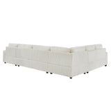Sectional Sofa U Shaped Oversized With Chaise Beige - Furniture Home Direct