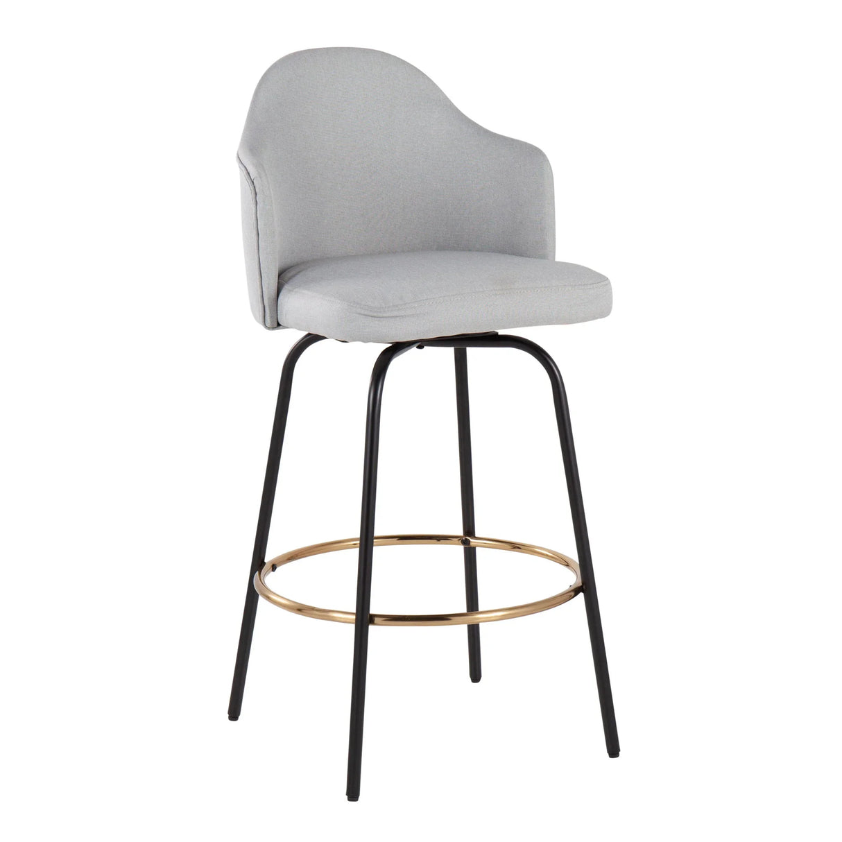 Ahoy - Contemporary Fixed Height Counter Stool Round Footrest (Set of 2) - Furniture Home Direct