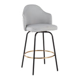 Ahoy - Contemporary Fixed Height Counter Stool Round Footrest (Set of 2) - Furniture Home Direct