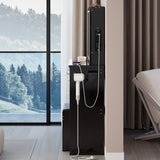 Vanity Table with Cushioned Stool Modern Finish Black - Furniture Home Direct