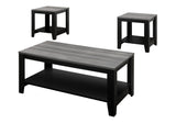 Table Set, Coffee, End, Side, Accent For Living Room Transitional (Set of 3) - Black - Furniture Home Direct