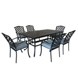 Aluminum Rectangular Dining Set - Furniture Home Direct
