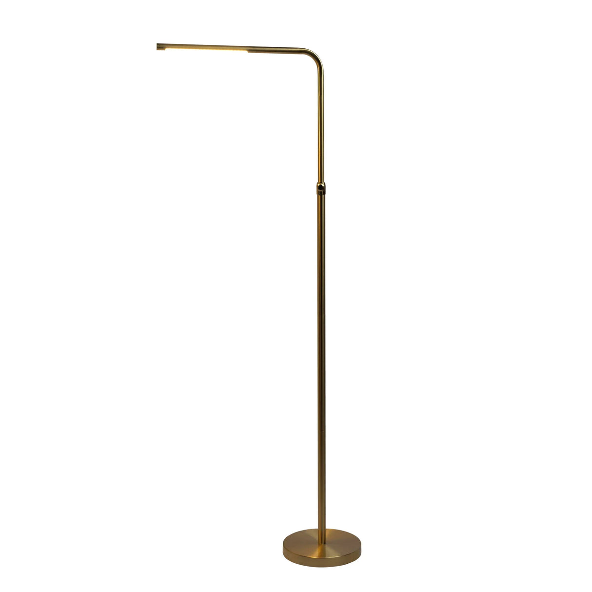 Verve - Floor Lamp With On / Off Switch Adjustable LED Round Base - Gold - Furniture Home Direct