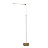 Verve - Floor Lamp With On / Off Switch Adjustable LED Round Base - Gold - Furniture Home Direct
