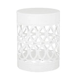 Outdoor Metal Large End Table, Modern Design