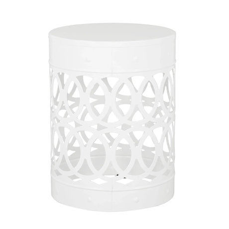 Outdoor Metal Large End Table, Modern Design