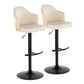 Ahoy - Contemporary Adjustable Barstool, Swivel With Rounded T Footrest (Set of 2) - Furniture Home Direct