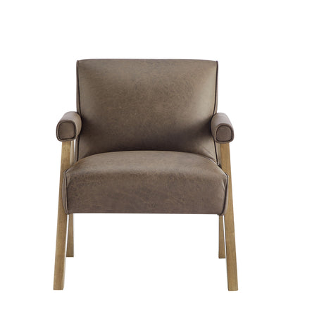 Modern Upholstered Armchair with Tapered V Legs, Floating